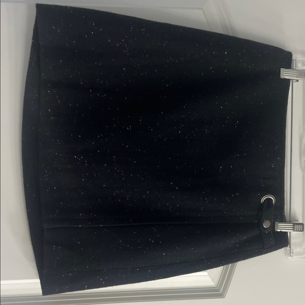 Banana Republic Black Mini Skirt with Speckled Design